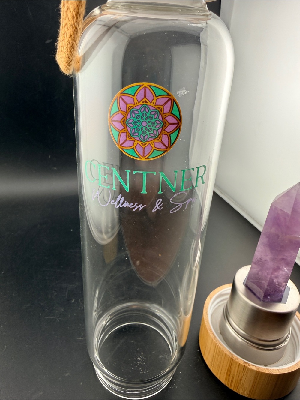 Amethyst Crystal Infused Water Bottle - Picture 3 of 4